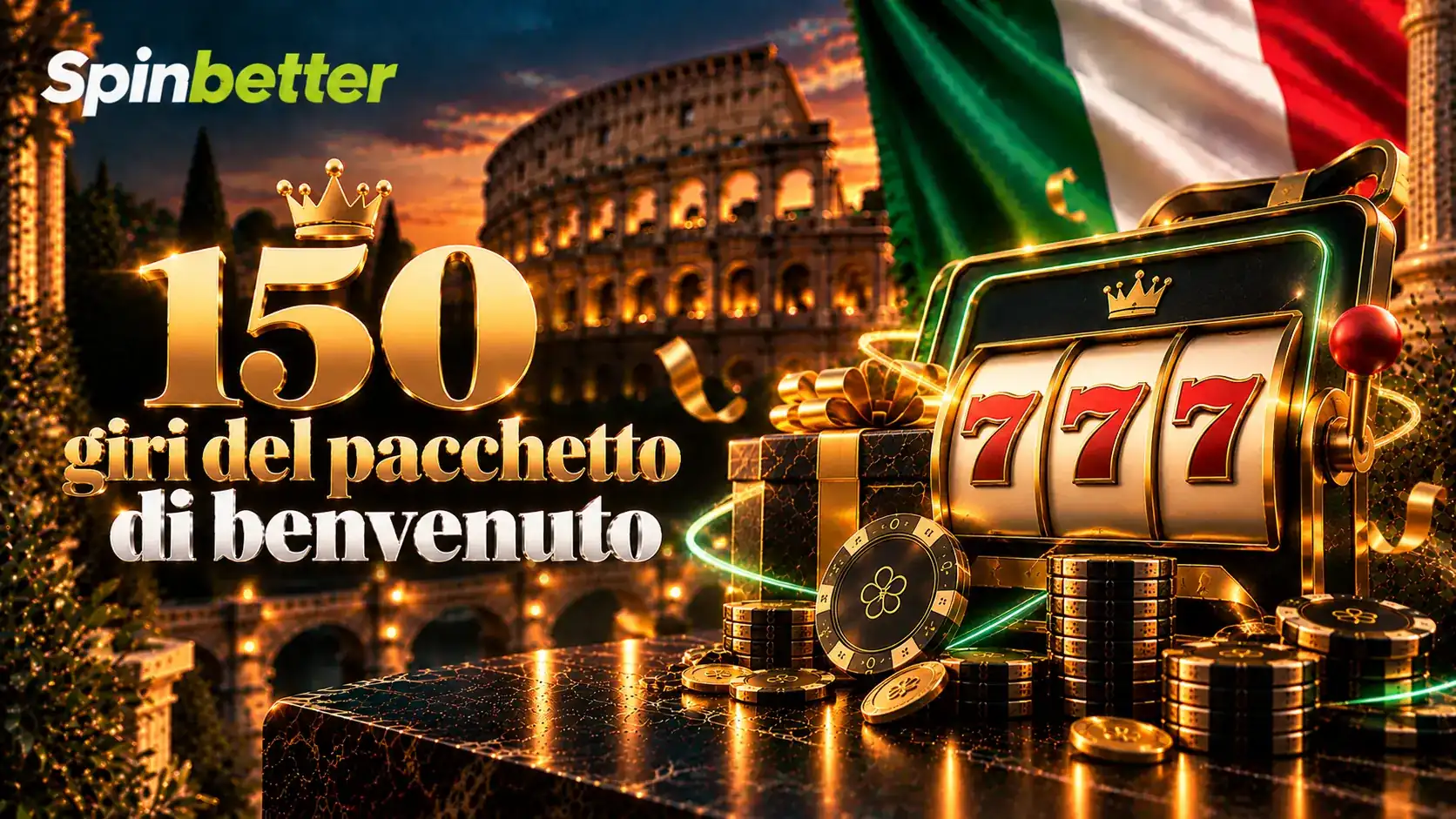 I 150 giri del pacchetto di benvenuto distribuiti sulle quattro tranche
